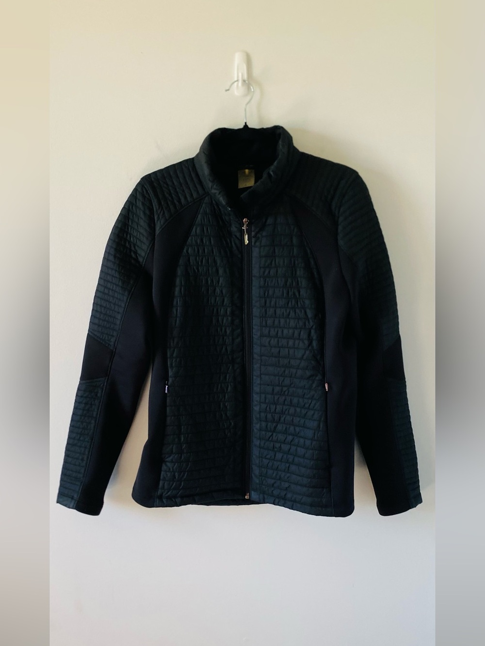 CALIA by Carrie Underwood Black Hybrid Puffer Full Zip Jacket L Gorpcore EUC